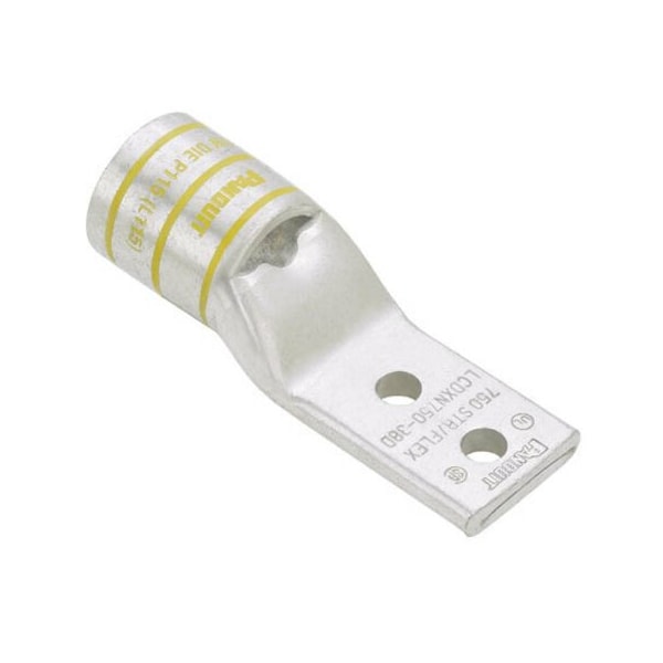 Panduit One-Hole Compression Lug, 2 AWG Max, Standard Barrel, Copper, Brown LCDXN2-14A-E - main